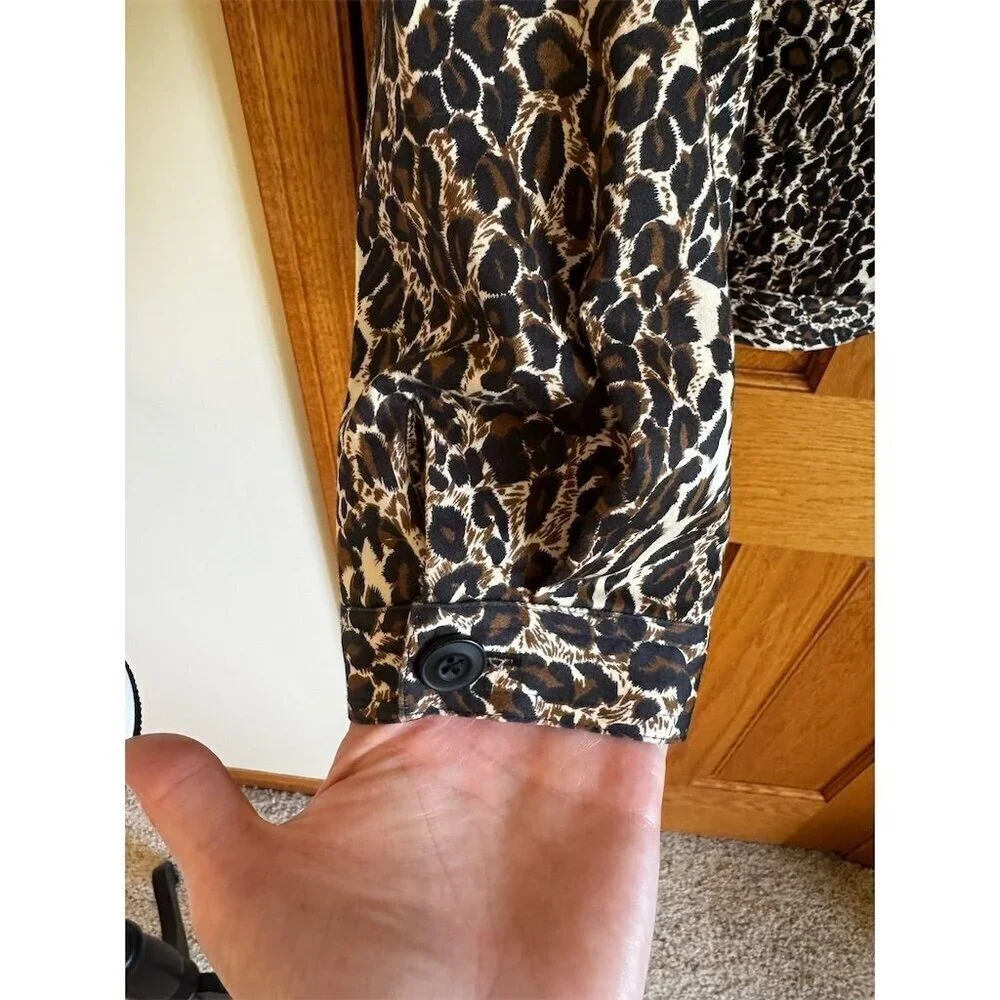 Women's Laura Ashley XL Animal Print Blazer Jacket Multicolor Mid Length